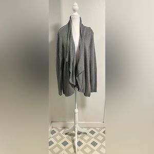 LOFT mid length gray cardigan no damage like new. Smoke free home clean